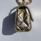 Chanel 1994 Vintage Metallic Gold Extra Mini Flap Bag