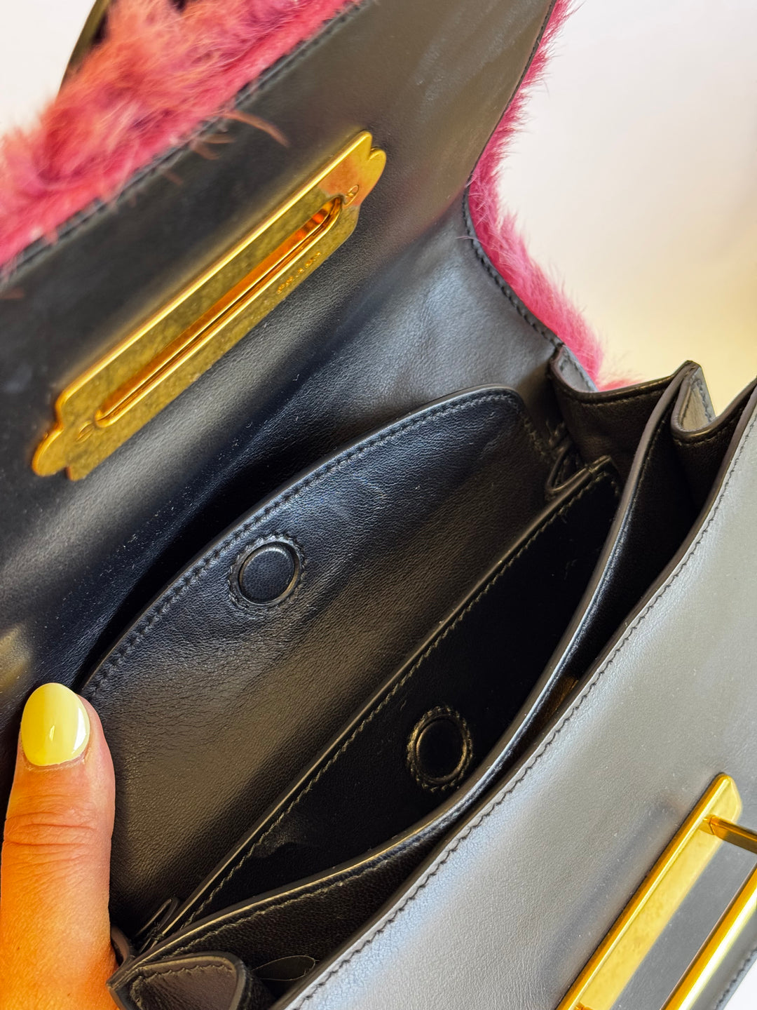 Prada Calf Hair Pink Cahier Crossbody Bag