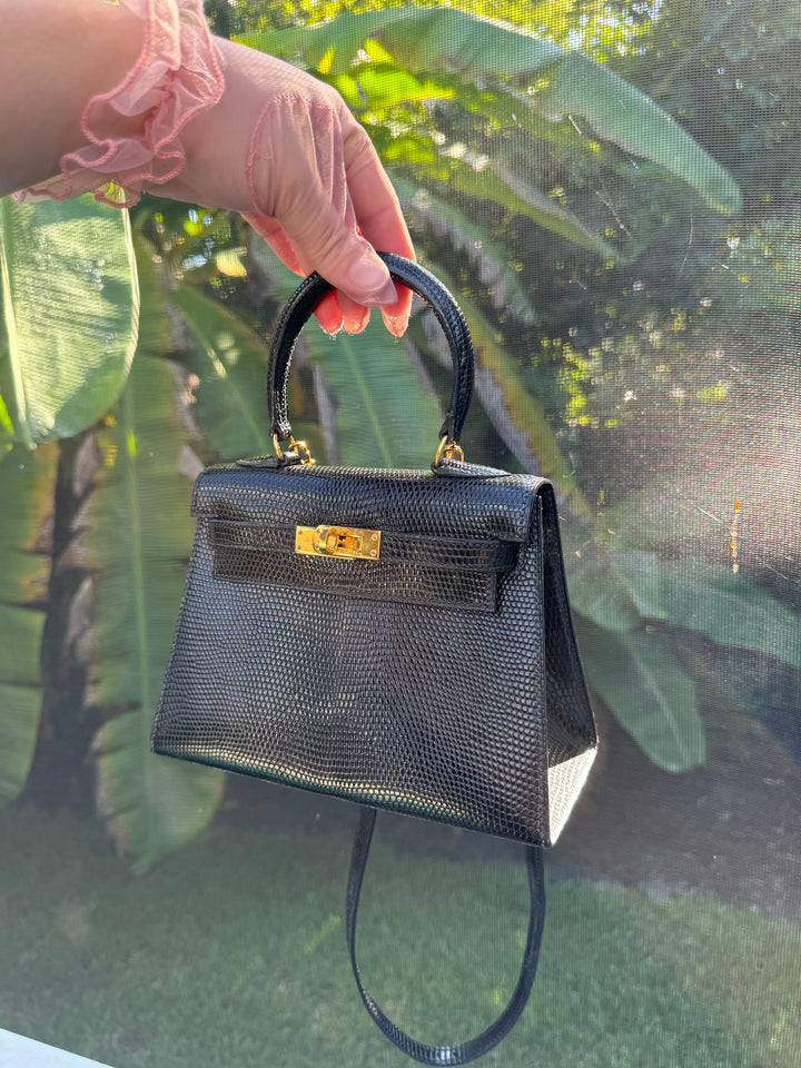 Hermes Vintage Lizard Kelly Sellier 20