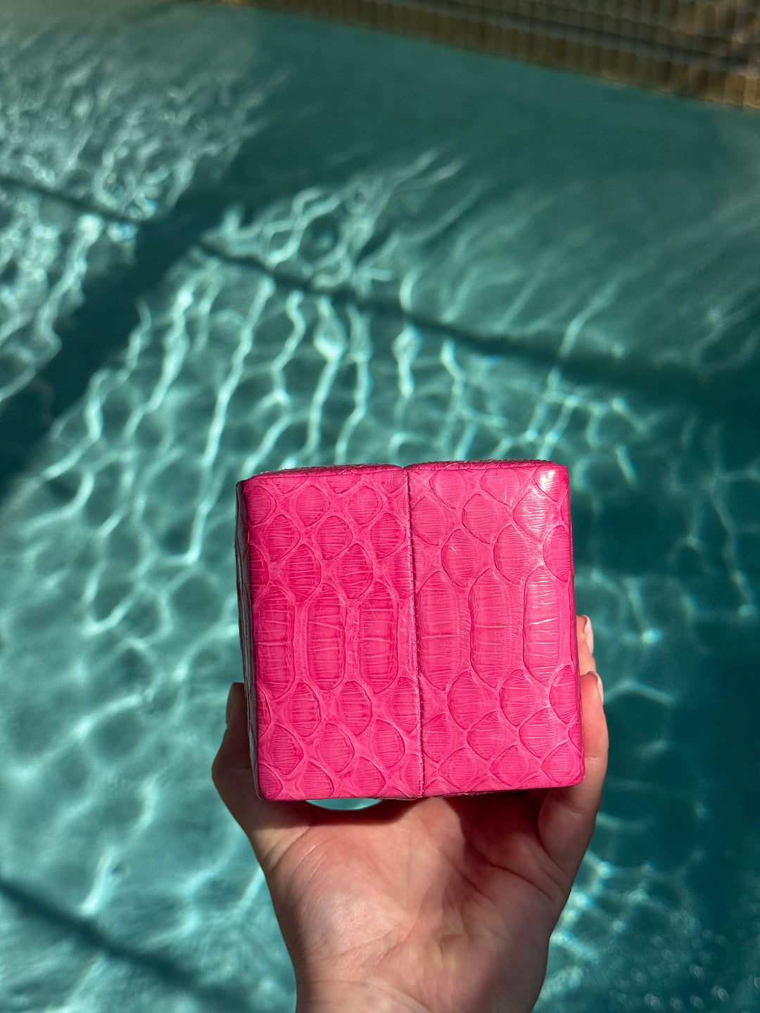 Chanel Pink Python Milk Carton Bag