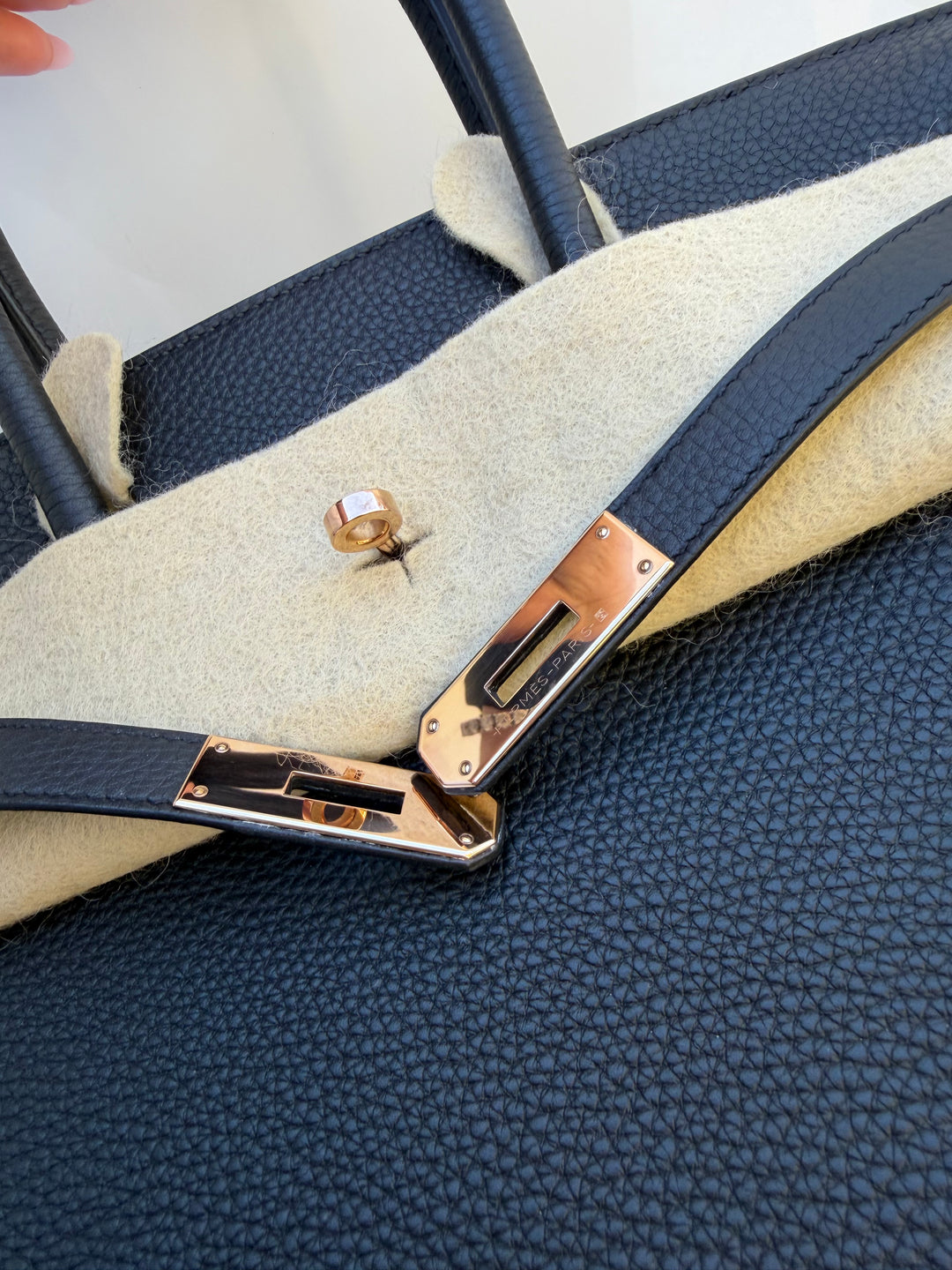 Hermès Birkin 30 — Noir Togo with Rose Gold Hardware