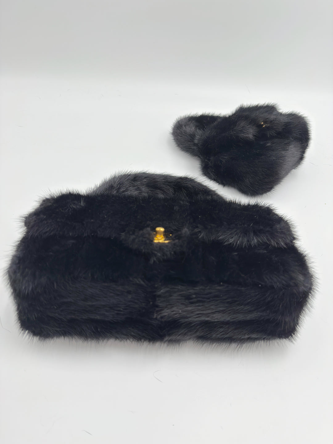 Chanel Vintage RARE Mink Kelly Parent & Child Set