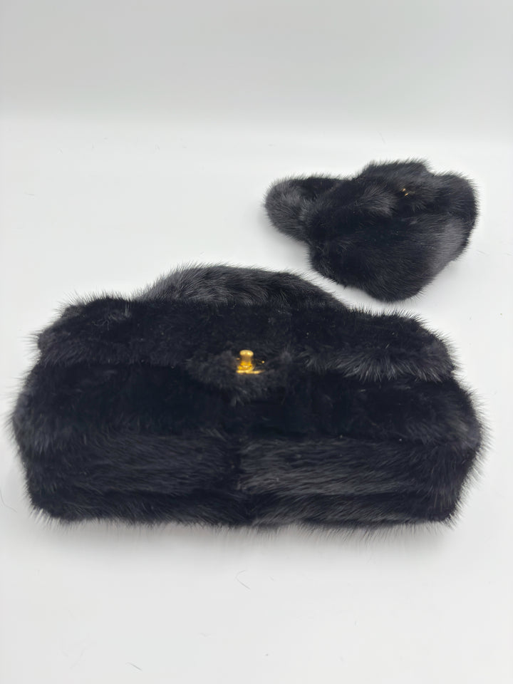 Chanel Vintage RARE Mink Kelly Parent & Child Set