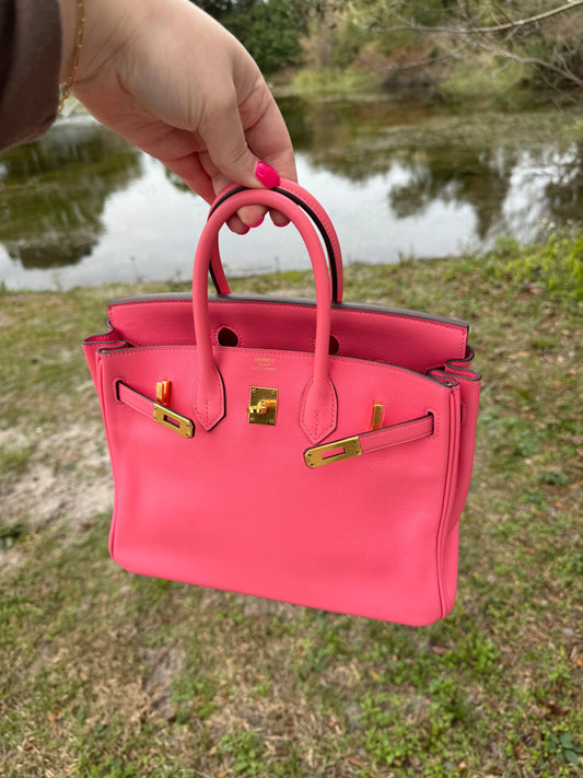 Hermes Rose Lipstick Swift Birkin 25 GHW