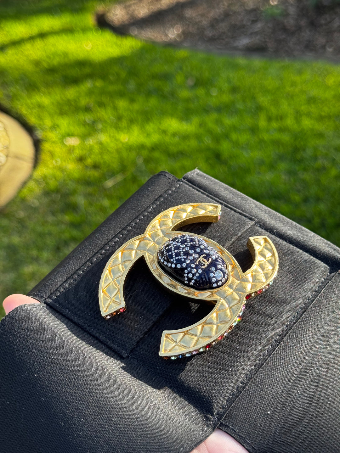 Chanel 19A Egypt Multicolor XL Beatle Brooch