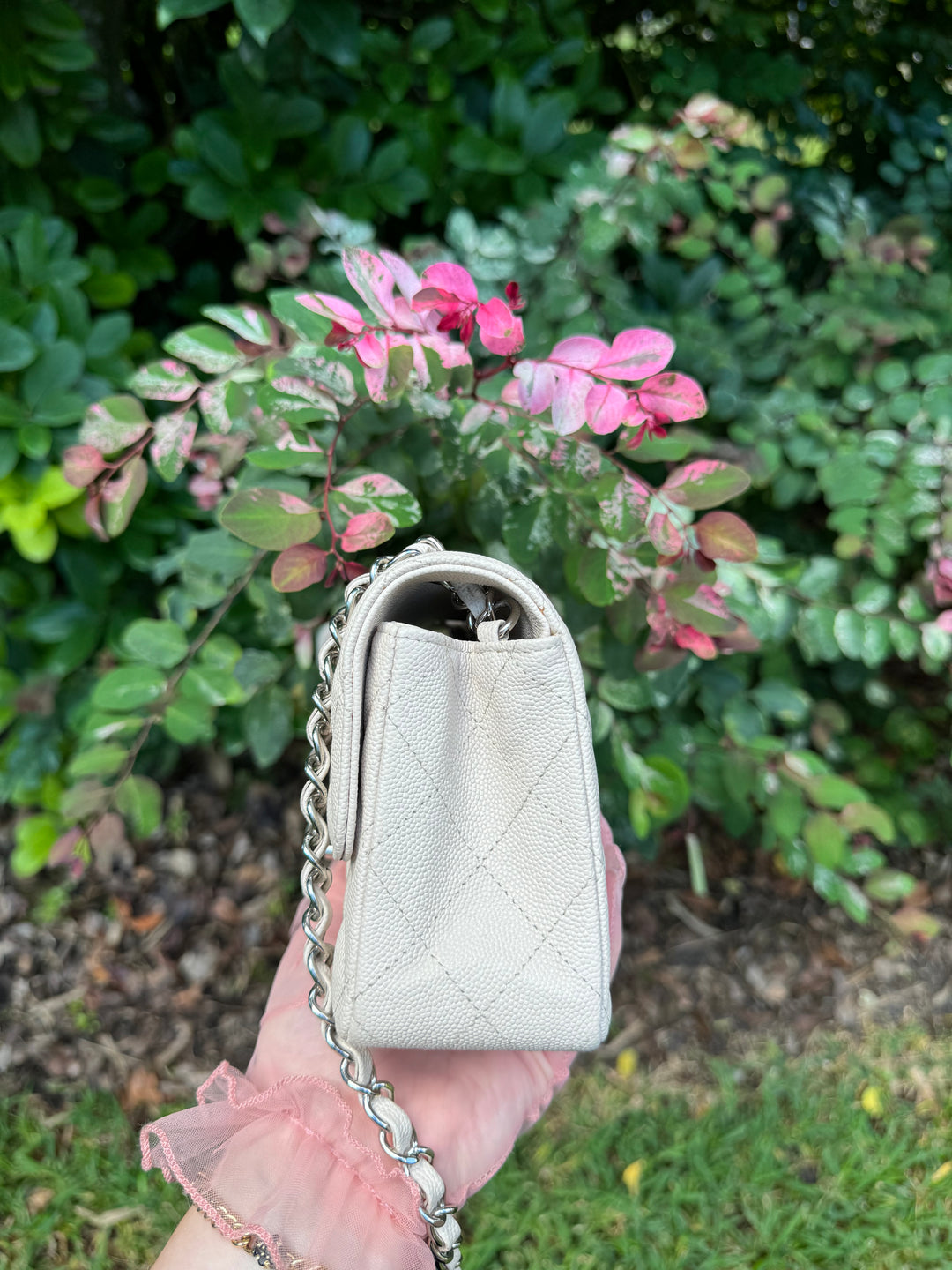 Chanel Craie Caviar Mini Flap Bag