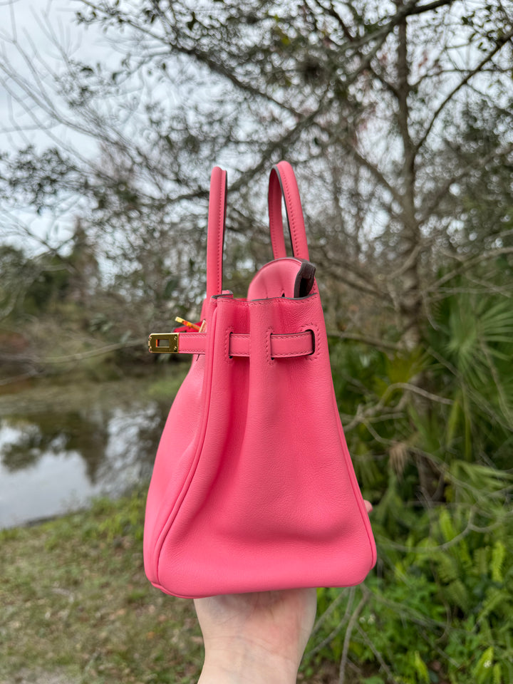Hermes Rose Lipstick Swift Birkin 25 GHW