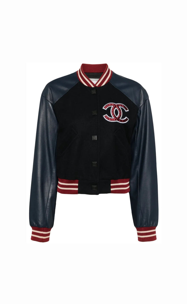 Chanel 2004 CC Varsity Bomber Jacket