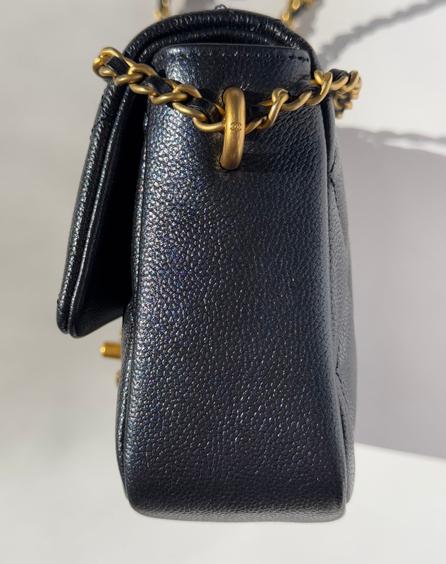 Chanel Black Iridescent My Perfect Mini Flap Bag