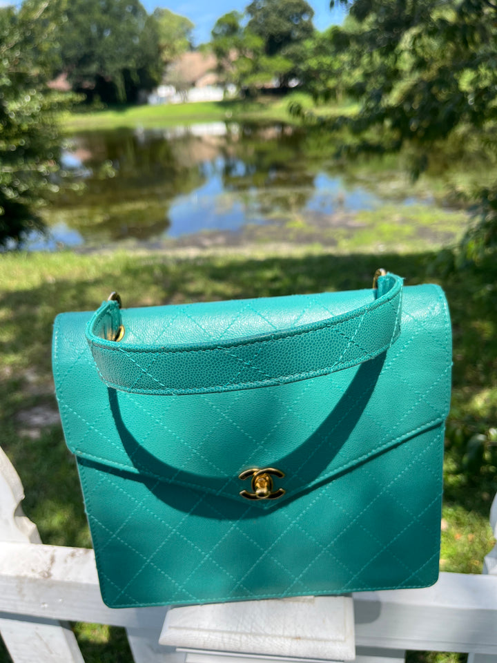 Chanel Vintage Tiffany Caviar Top Handle