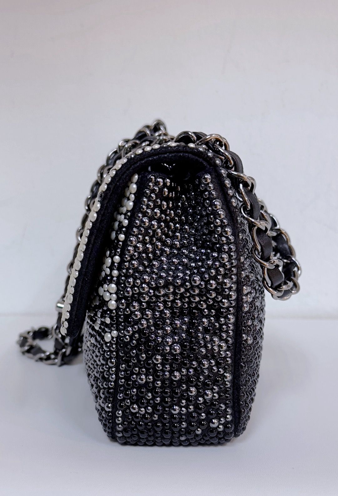 Chanel 2014 Pearl Embellished Mini Flap