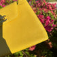 Chanel Vintage Medium Yellow Caviar Kelly Top Handle