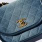 Chanel Denim Small Messenger Crossbody Bag