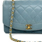 Chanel Baby Blue 24K Medium Caviar Diana Flap Bag