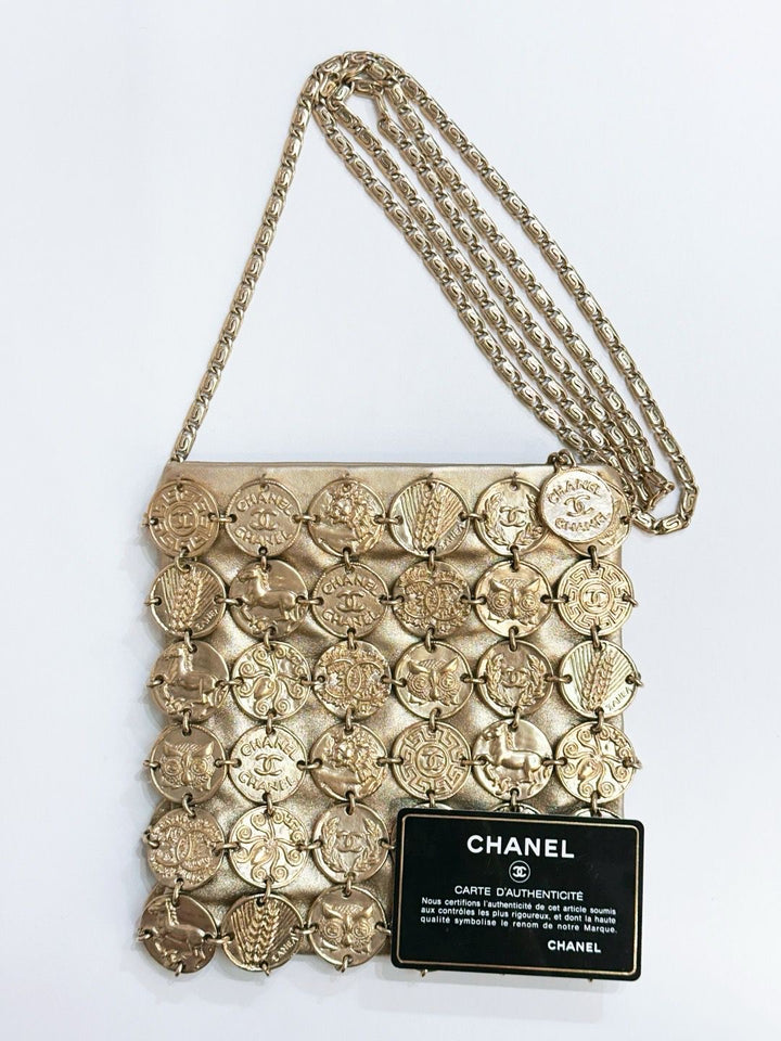 Chanel 18C Metiers D’art Gold Medallion Evening Bag