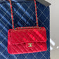 Chanel 19b Small Red Caviar Double Flap Bag