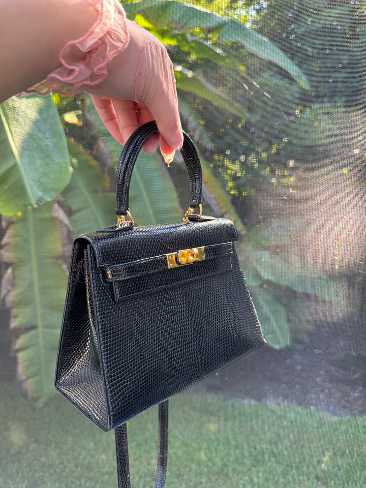 Hermes Vintage Lizard Kelly Sellier 20
