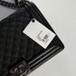 Chanel 17P Black Caviar New Medium Boy Bag