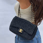 Chanel 18C Black Ancient Greece Raffia Crochet Flap Bag