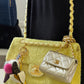 Chanel 1994 Vintage Metallic Gold Extra Mini Flap Bag