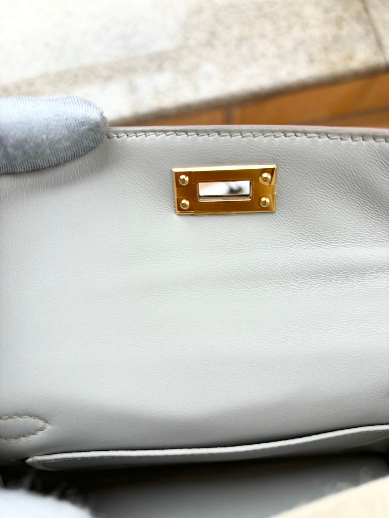 Hermes Mini Sellier Beton Matte Alligator Kelly 20