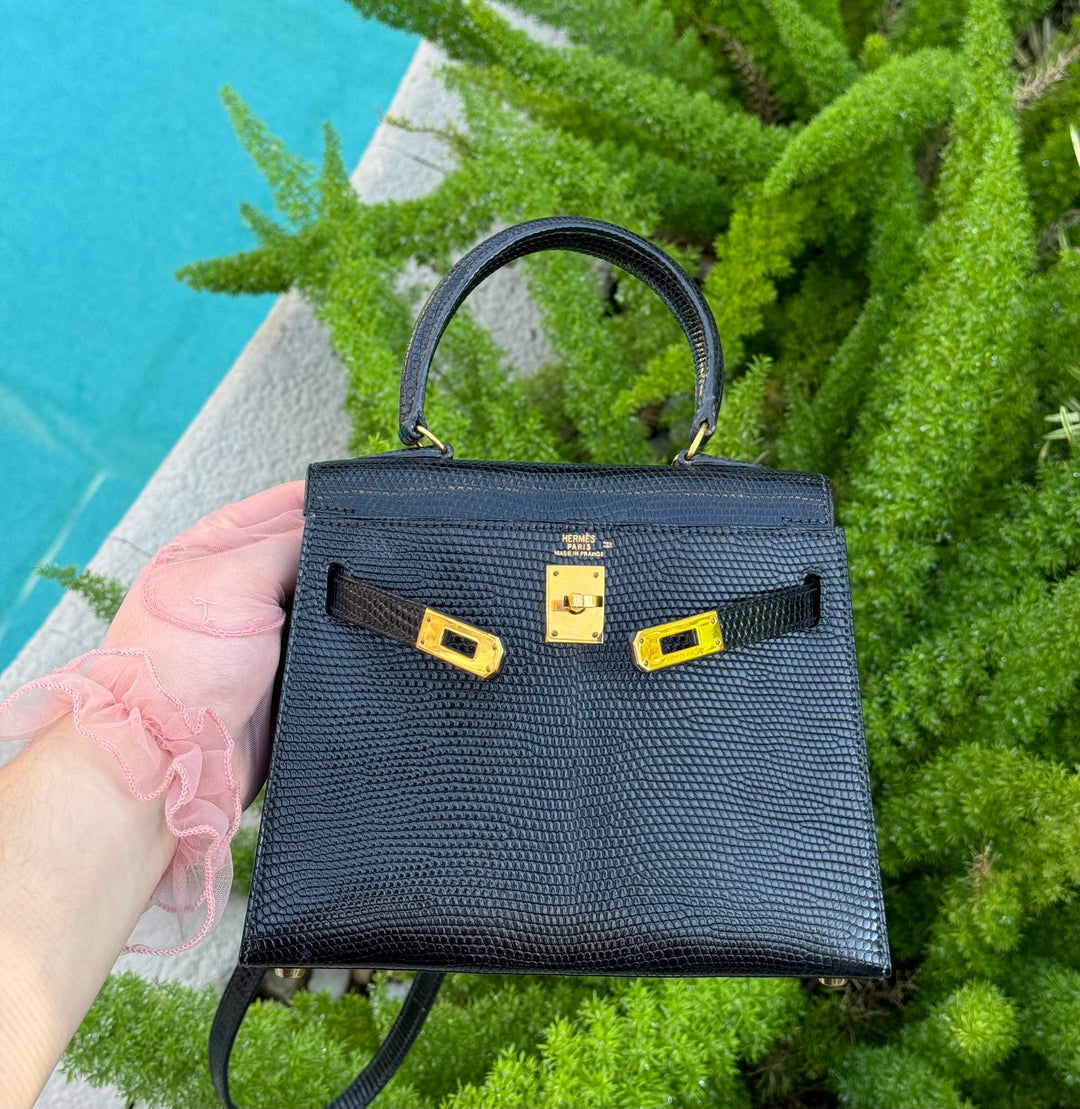 Hermes Vintage Lizard Kelly Sellier 20