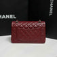 Chanel 19b Burgundy Small Caviar Classic Flap