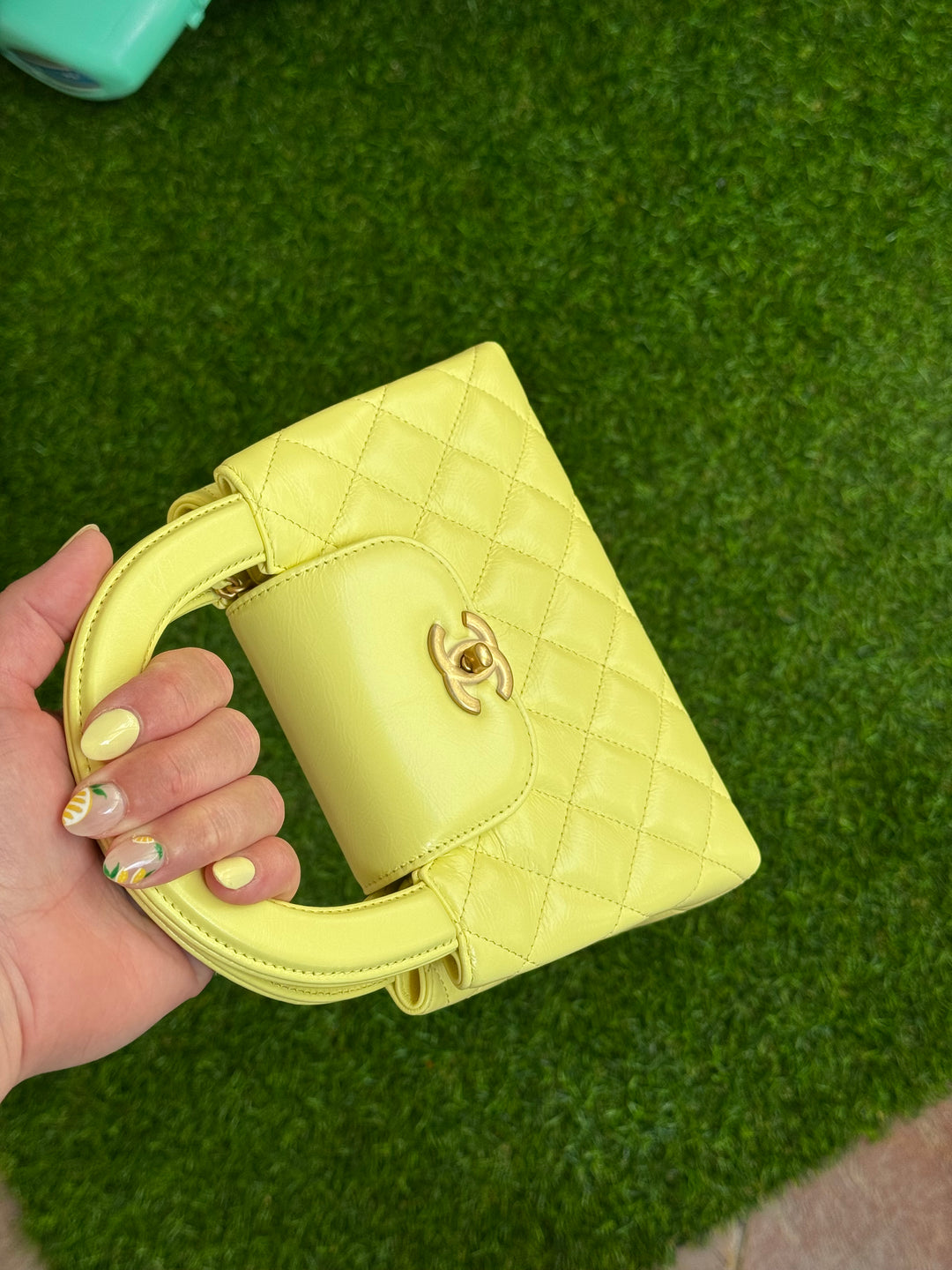 Chanel 2025 Yellow Shiny Calfskin Mini Kelly
