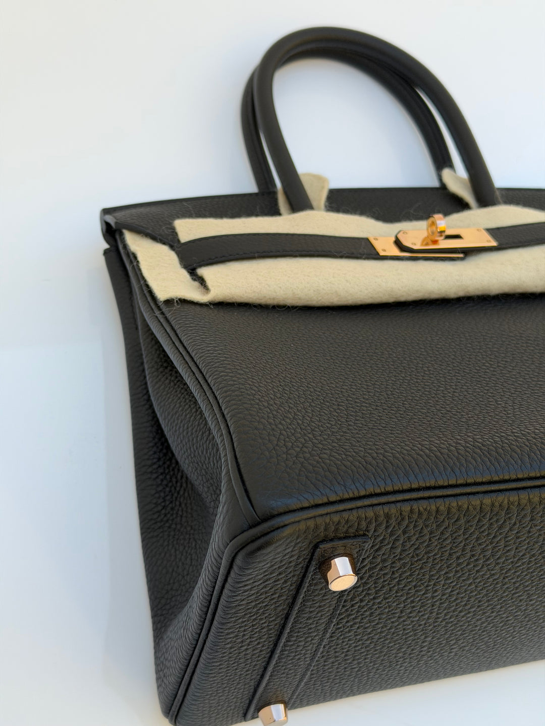 Hermès Birkin 30 — Noir Togo with Rose Gold Hardware