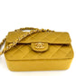 Chanel Gold Satin Mini Rectangle Flap