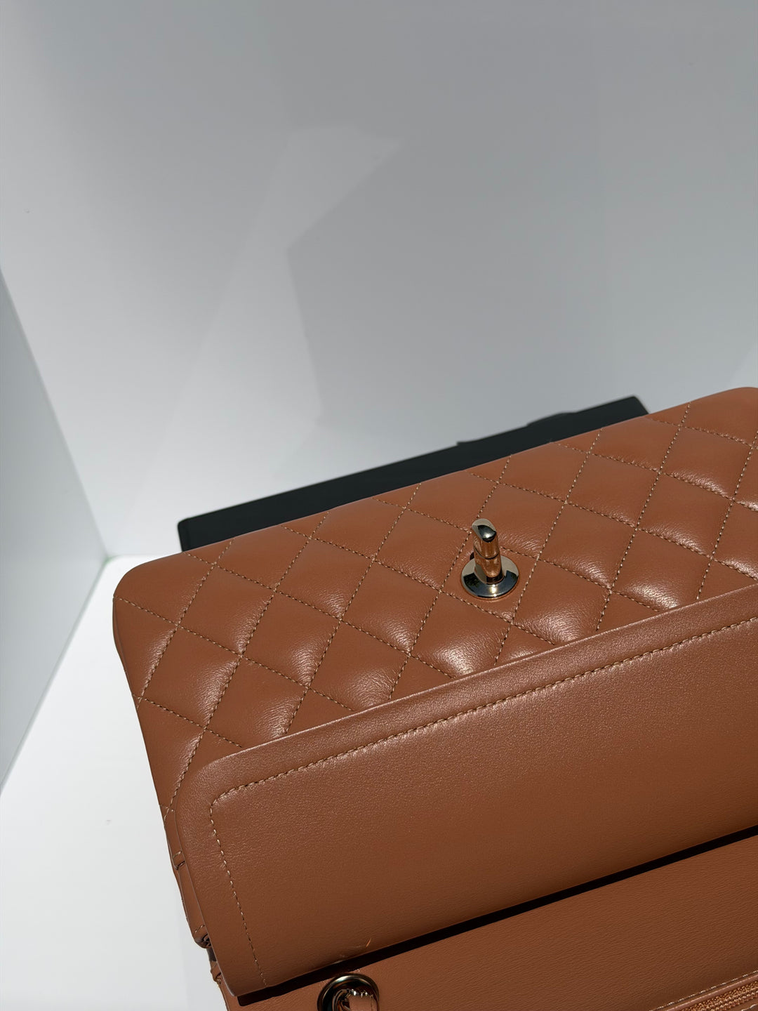 Chanel Small Classic Flap Bag Lambskin Caramel Light Gold Hardware 2022