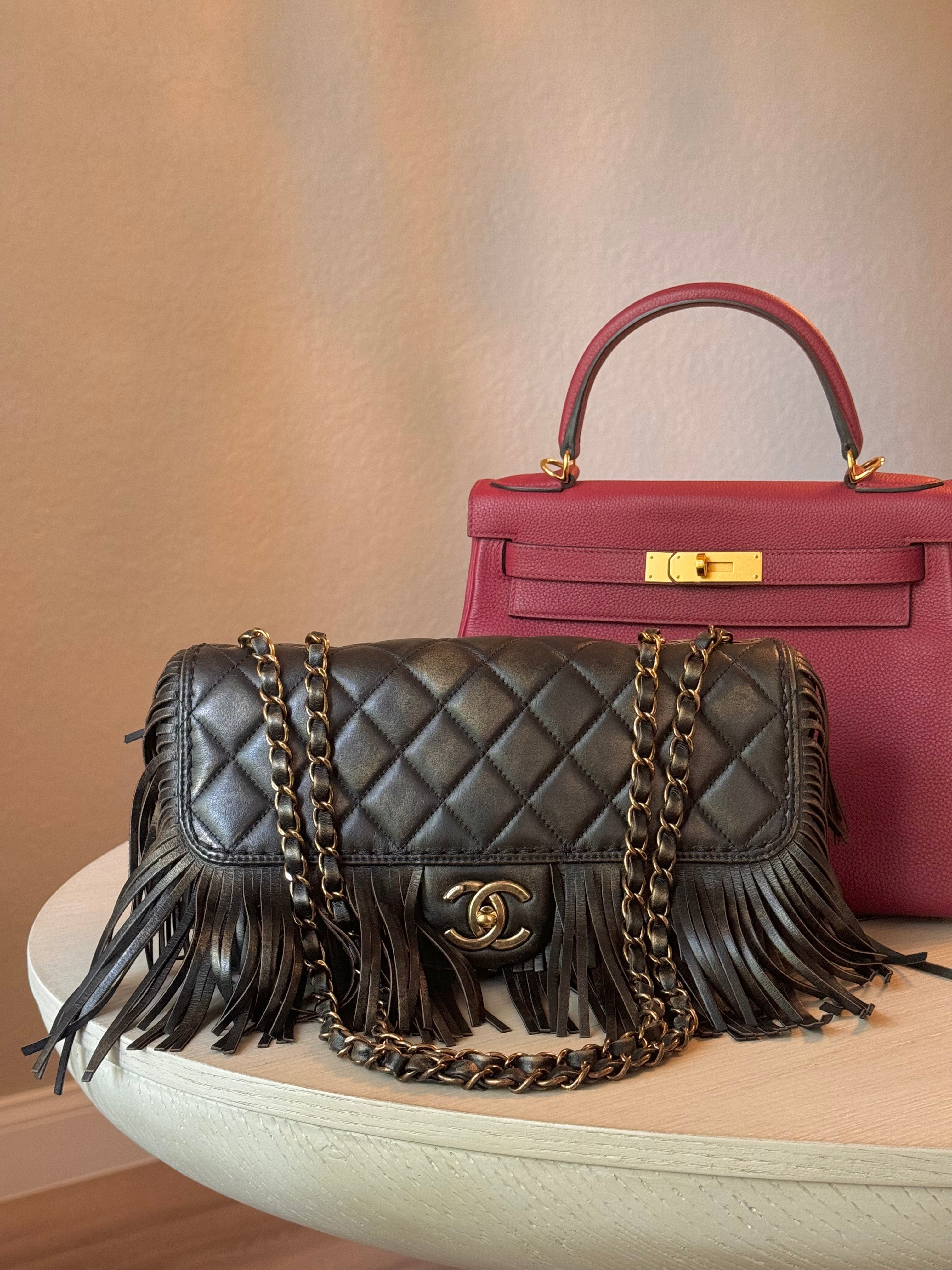 Chanel Metallic Calfskin Paris Dallas Fringe Flap Bag – Its A Luv