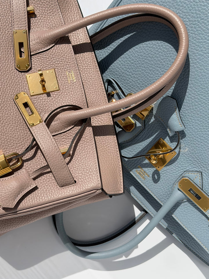 Hermès Birkin 35 Bleu Lin Togo Gold Hardware 2012