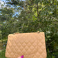 Chanel Vintage Dark Beige Medium Caviar Double Flap Bag