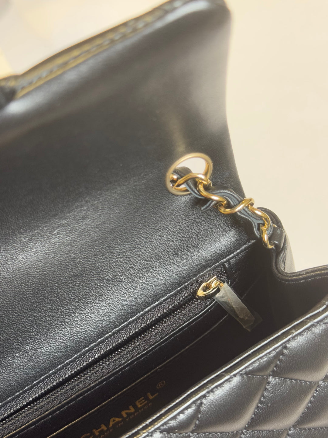 Chanel 2024 Black Mini Lambskin Square Flap Bag