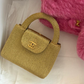 Chanel RARE 1998 Gold Silk Woven Mini Kelly