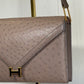 Hermes 1982 Ostrich Lydie 2 Ways Clutch Bag