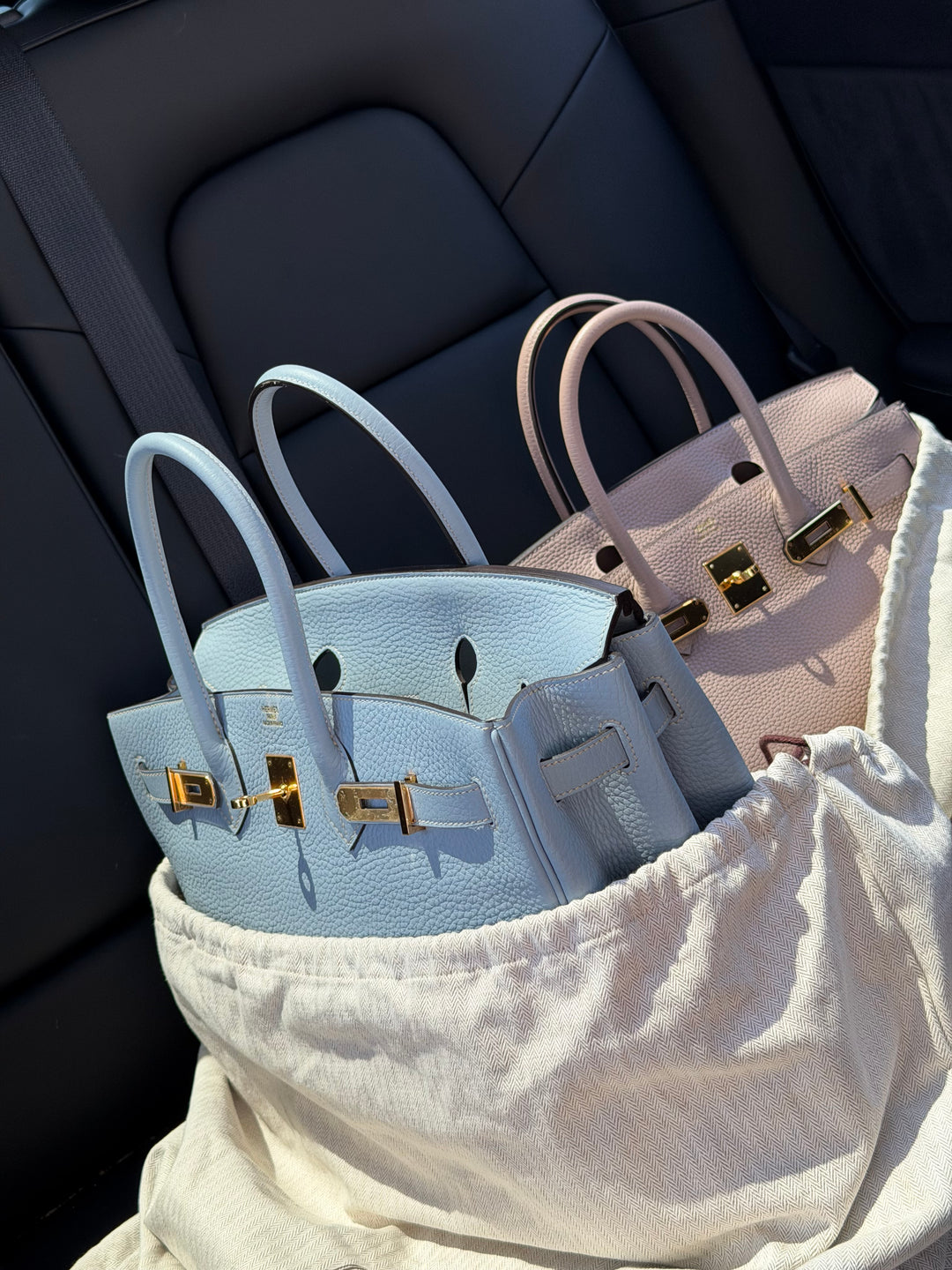 Hermès Birkin 35 Bleu Lin Togo Gold Hardware 2012