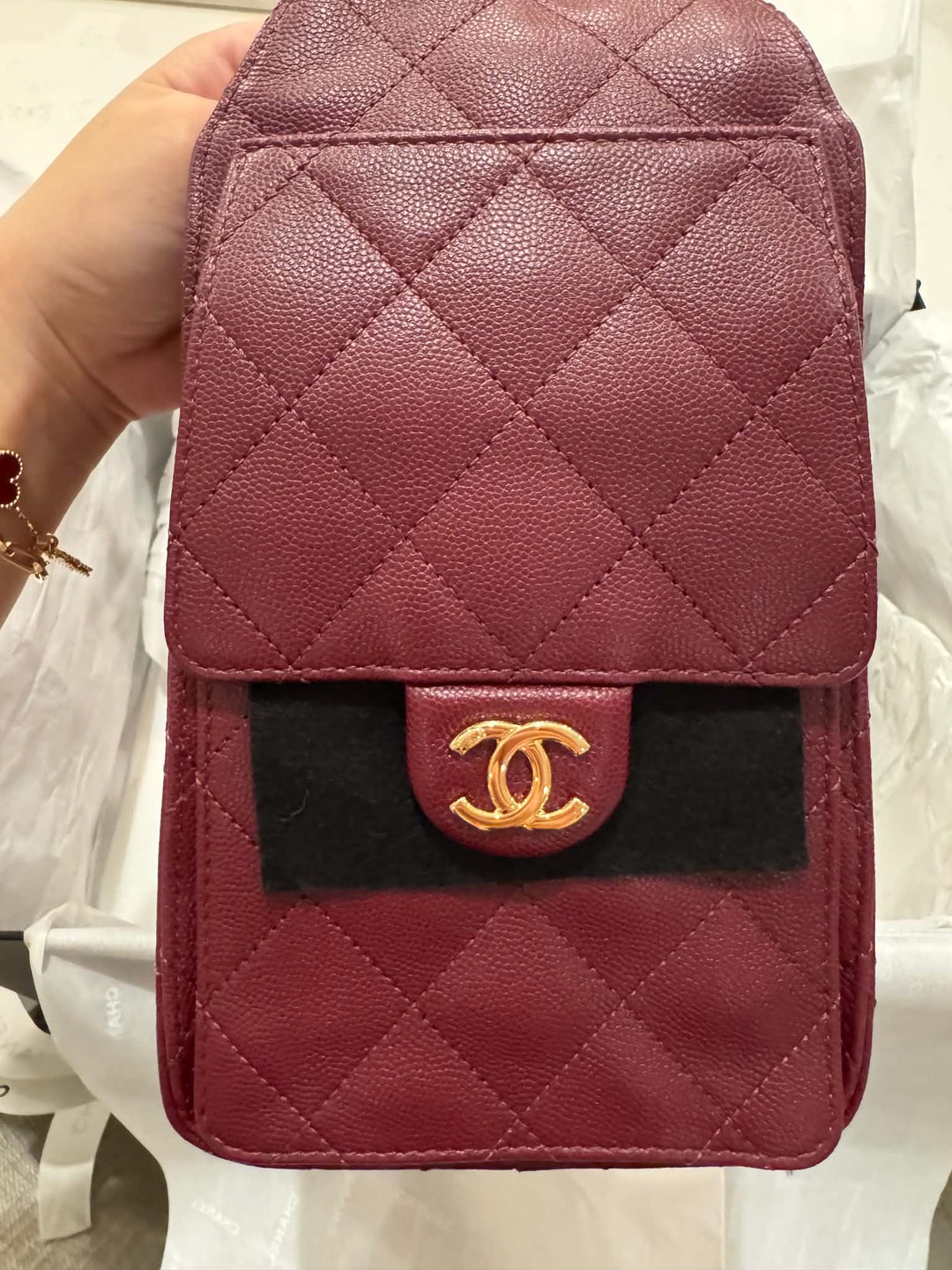 Chanel Small 25 Hobo Bag Caviar Leather Burgundy Antique Gold Hardware 2026