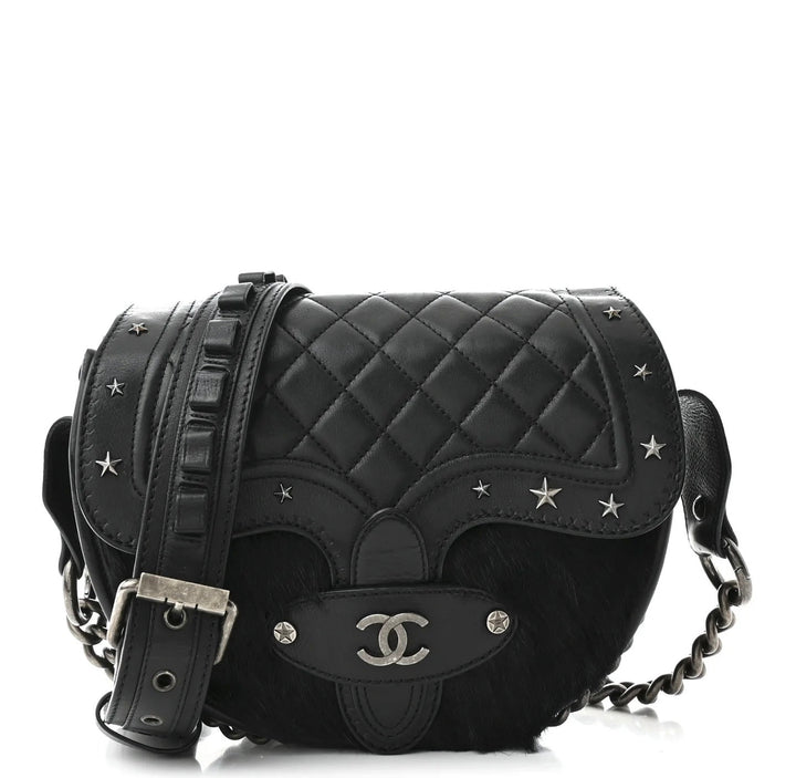 Chanel 2014 Paris Dallas D’Art Ponyhair Crossbody Bullet Flap Bag