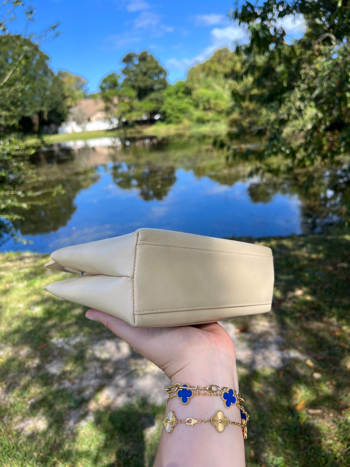 Chanel Vintage Mini Cream Lambskin Kelly Flap