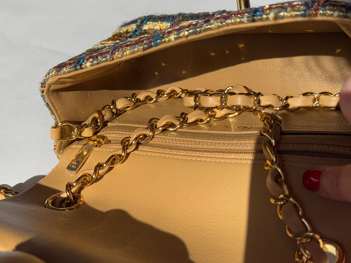 Chanel 19A Egyptian Tweed Mini Rectangular Flap Bag