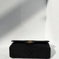 Chanel 1997 Small 24K Black Camellia Classic Flap Bag