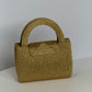 Chanel RARE 1998 Gold Silk Woven Mini Kelly