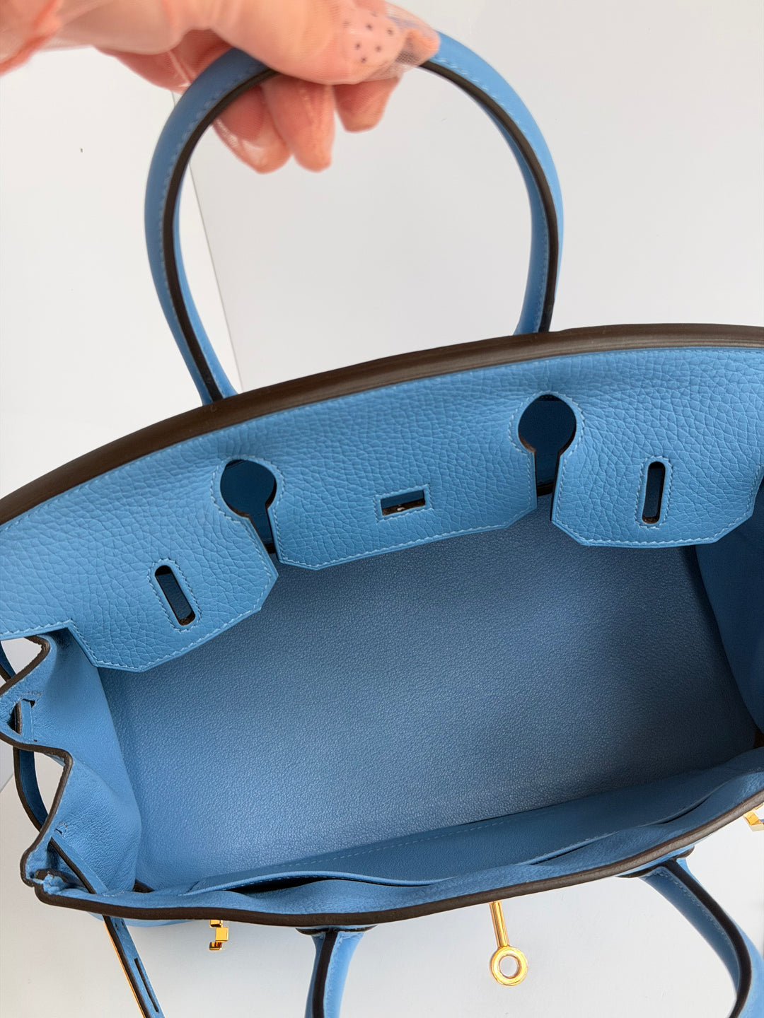 Hermes 2014 Bleu Paradis Clemence Taurillon Birkin 30