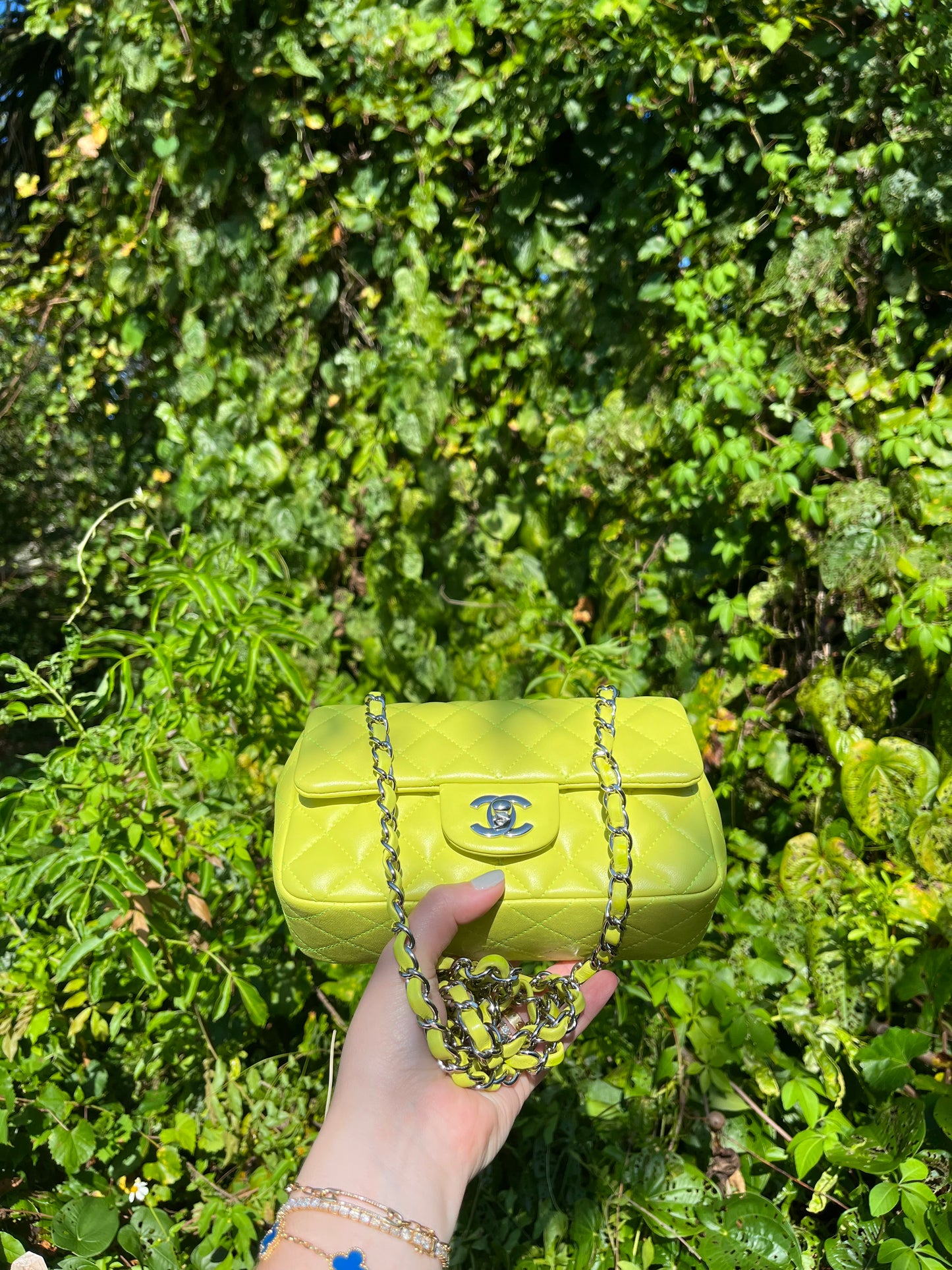 Chanel 21S Yellow Neon Mini Flap