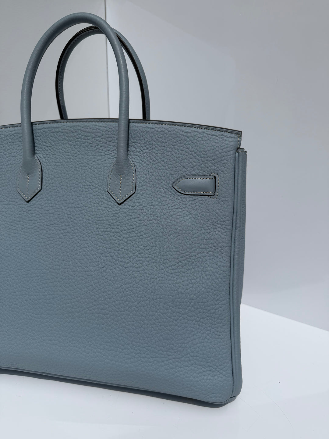 Hermès Birkin 35 Bleu Lin Togo Gold Hardware 2012