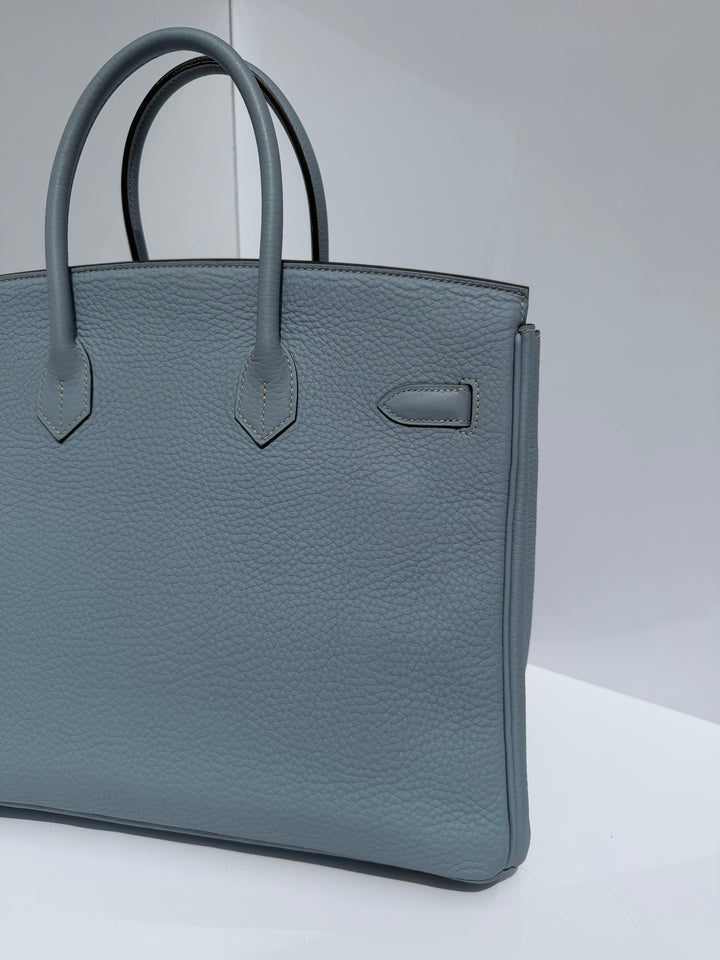 Hermès Birkin 35 Bleu Lin Togo Gold Hardware 2012