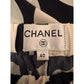 Chanel 2021 Black & White Silk Wave Shirt & Pants Set