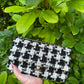 Chanel Ecru Medium Houndstooth Tweed Flap Bag